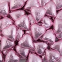 Light Pink Belgian Chocolate Hearts 500g - 5kg