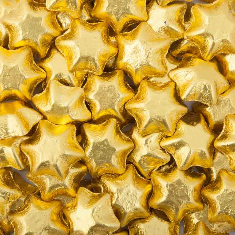 Gold Belgian Chocolate Stars 500g - 5kg
