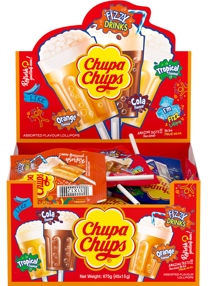 Chupa Chups 3D Fizzy Drinks 45 x 15g