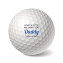 Personalised Golf Balls 3 Pack "SIMPLY PUT WE LOVE YOU Daddy" (RBZ Golf Balls)