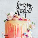 Custom Couple Names Wedding Cake Topper Style 6