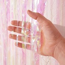 Iridescent Fringe Tinsel Curtain 100cm x 2m