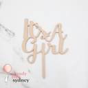 It's A Girl Baby Shower Cake Topper