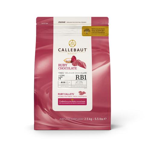 Callebaut RB1 Ruby Chocolate Callets 2.5kg (2.5kg Bag)