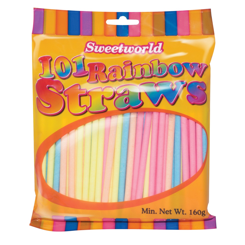 Sweetworld Rainbow Straws 160g (1 Unit)