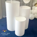 Plinth / Cake Stand Hire - Small 50cm x 30cm - White Round