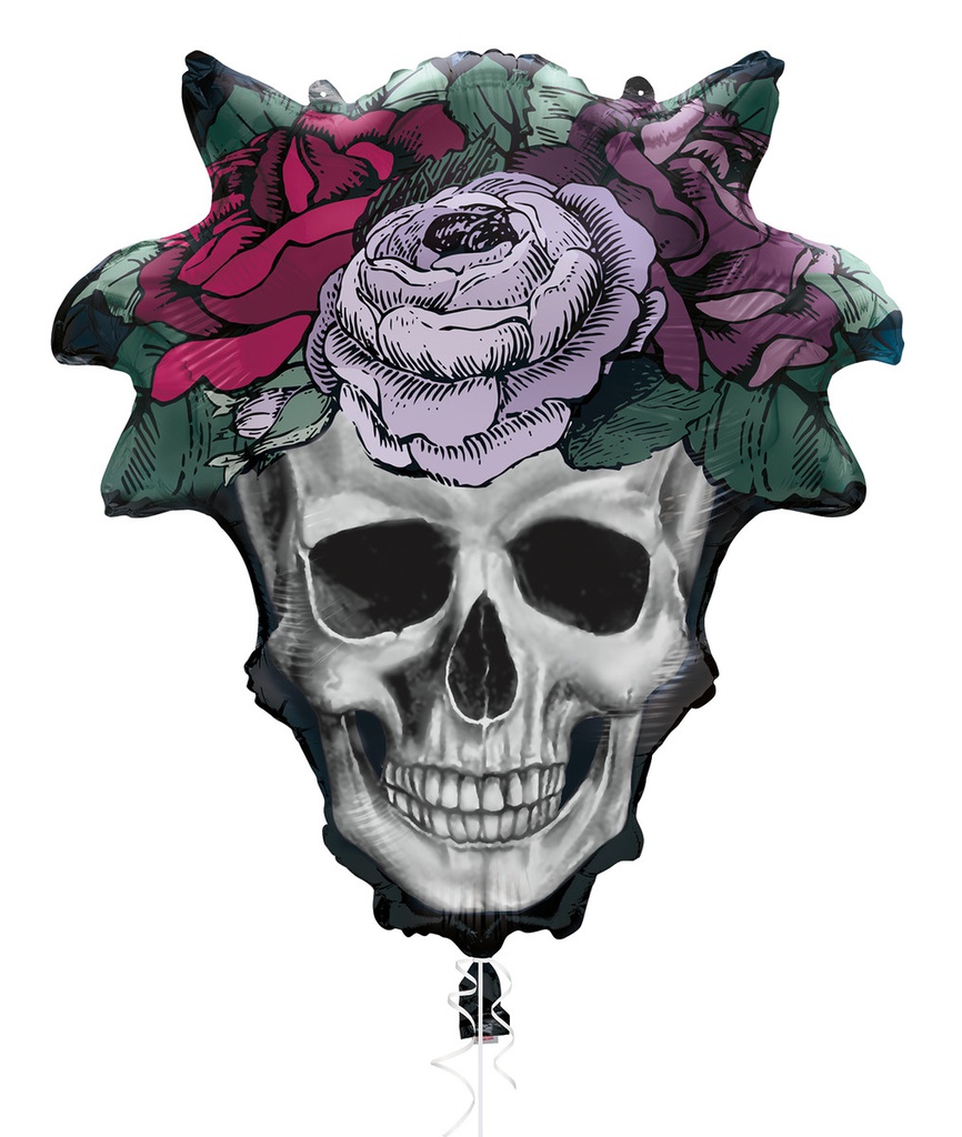 Floral Skull Foil Balloon 53.3cm