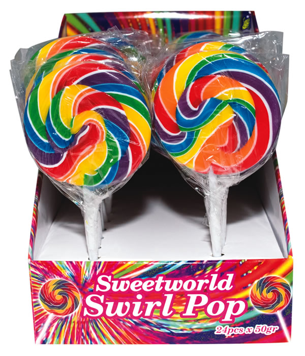 Rainbow Swirl Pop 50g - 24 Pack (1 Box)