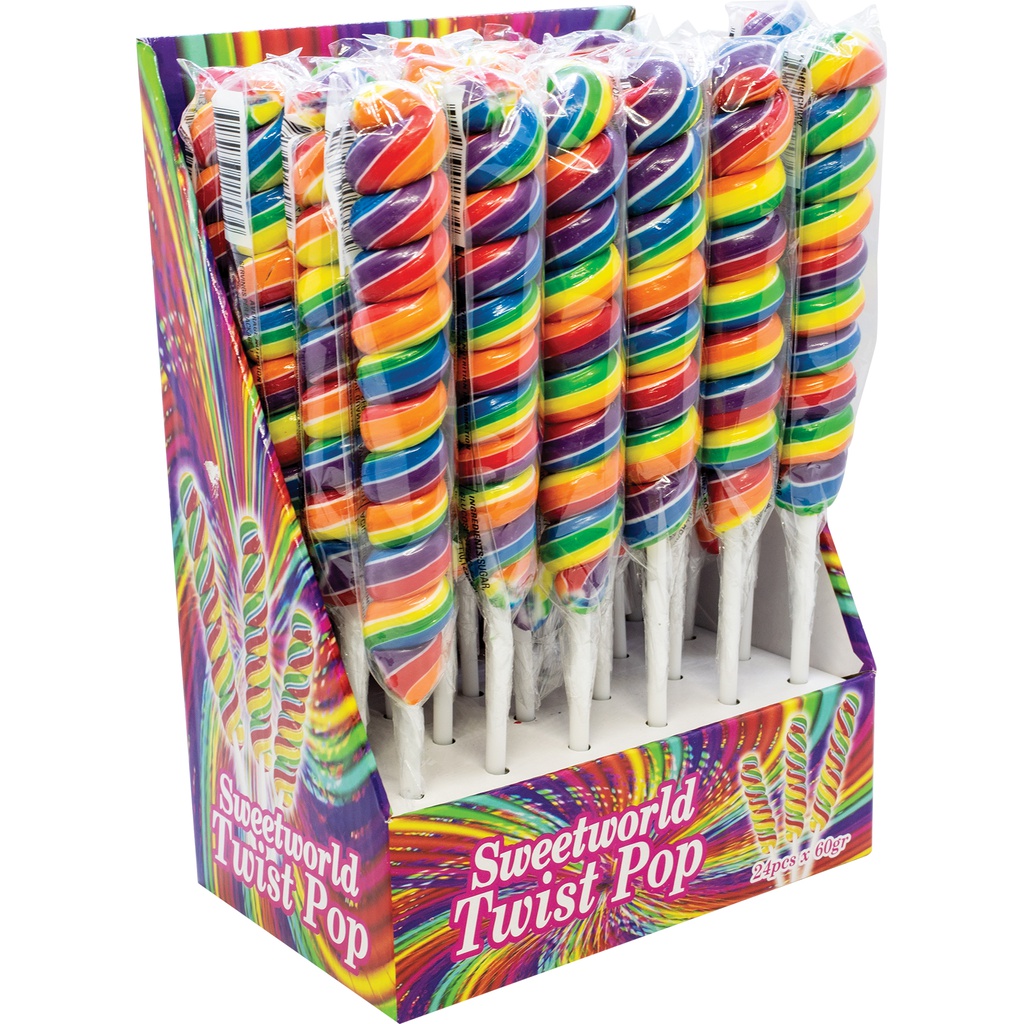 Sweetworld Twist Pop 60g - 24 Pack (1 Box)
