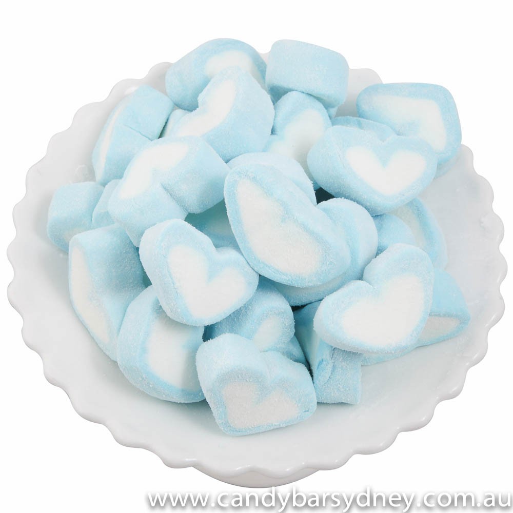 Blue Heart Marshmallows 800g (800g Bag)
