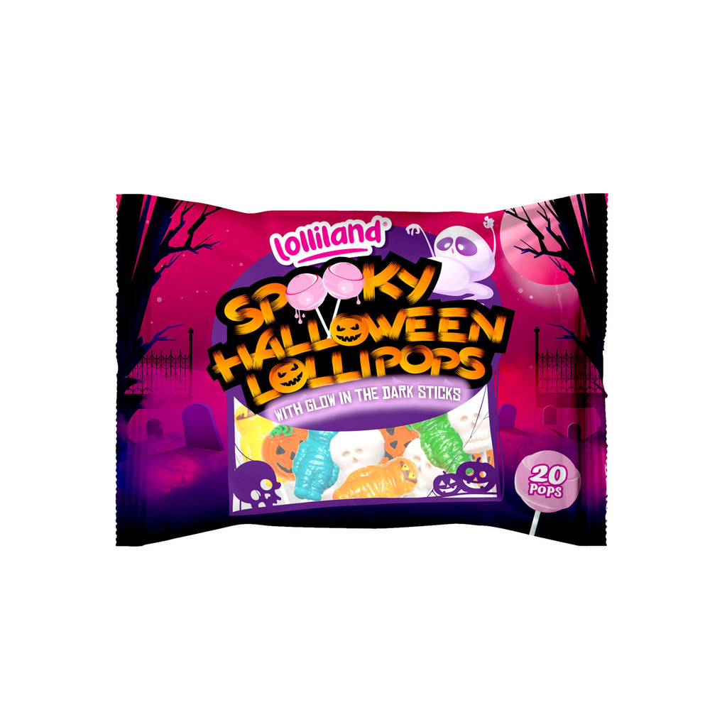 Halloween Lollipop with Glow in the Dark Stick 20pk (1 Unit)