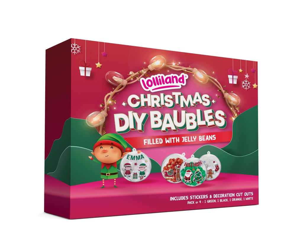 Christmas DIY Bauble Kit with Jelly Beans 4pk (1 Box)