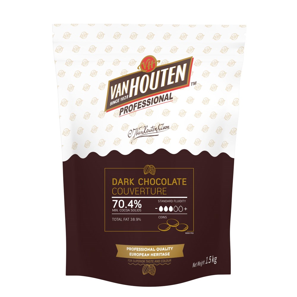 Van Houten Professional Dark Buttons 70.4% 1.5kg