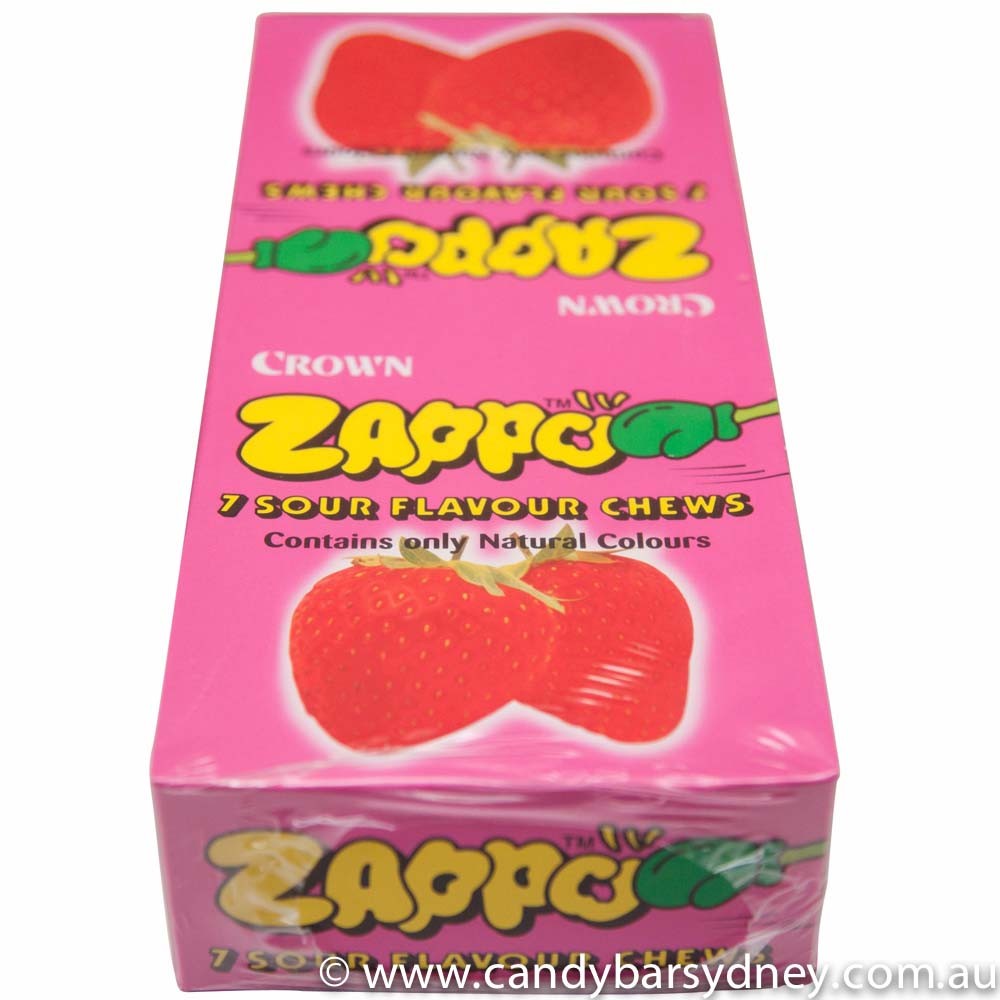 Zappo Strawberry Chews 60 Pack (1 Box)
