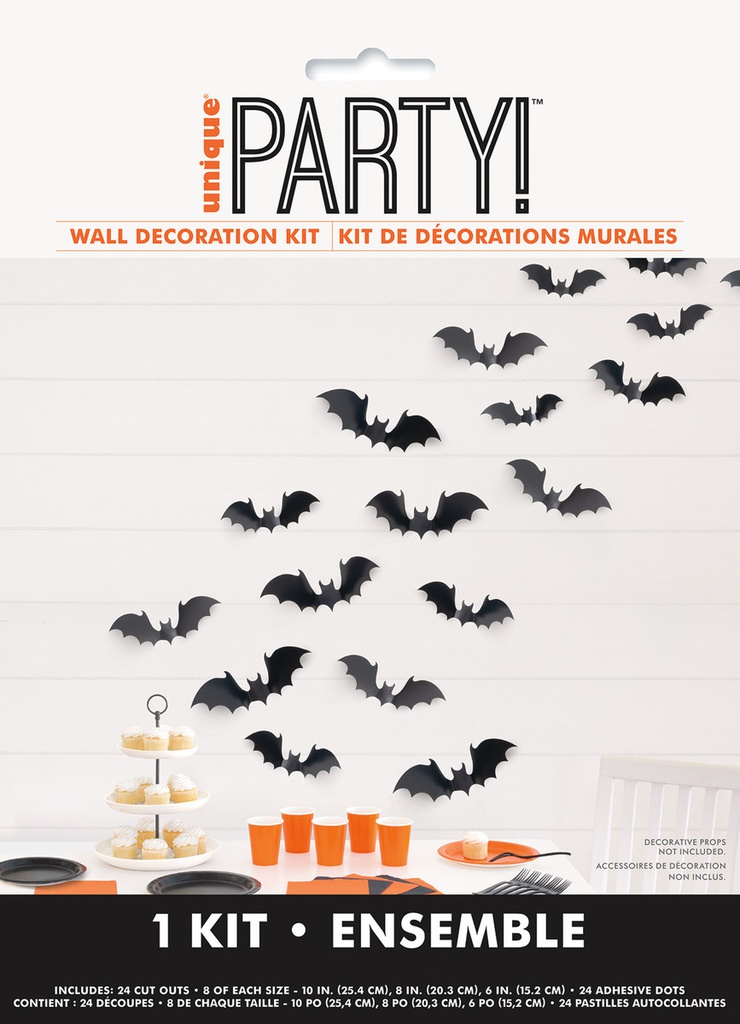 Flying Bat Wall Decoration Kit