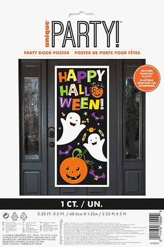 Ghost & Pumpkin Door Poster 1.52m x 69cm