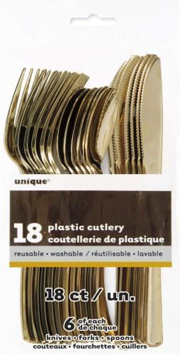 Metallic Gold Cutlery Set