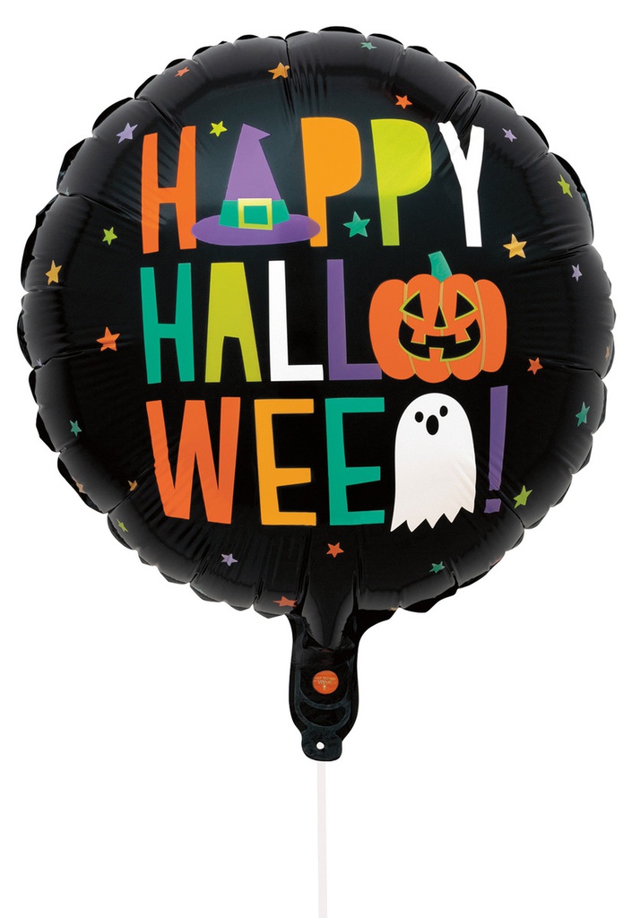 Happy Halloween Foil Balloon 43cm with Ribbon