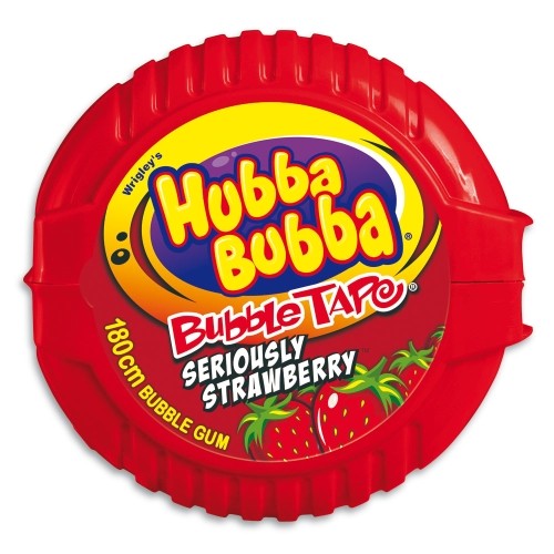 Hubba Bubba Bubble Gum Strawberry Tape x12