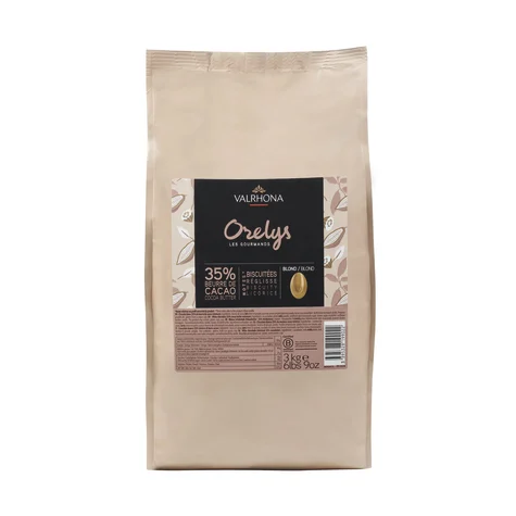 Valrhona Orelys 35% White Couverture Chocolate Feves 3kg