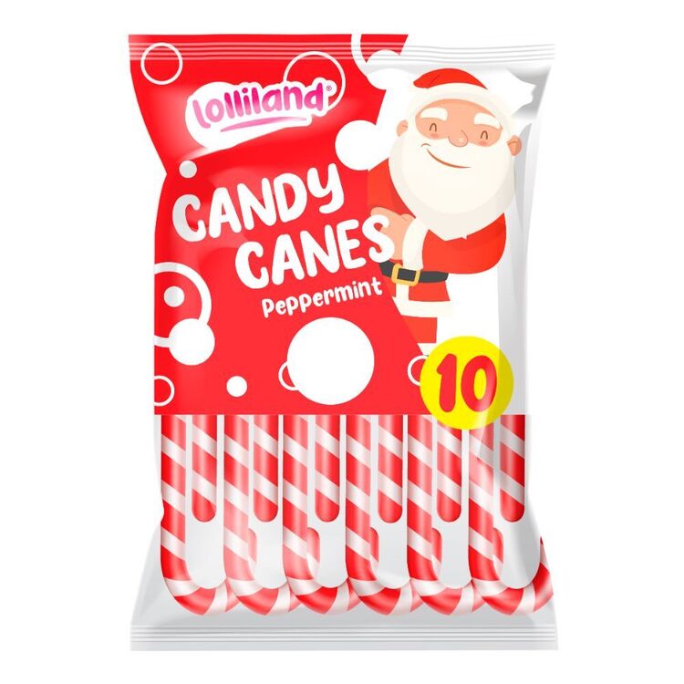 Peppermint Candy Canes 10pk 120g (1 Bag)