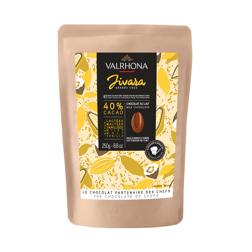 Valrhona Jivara 40% Milk Couverture Chocolate Feves 250g