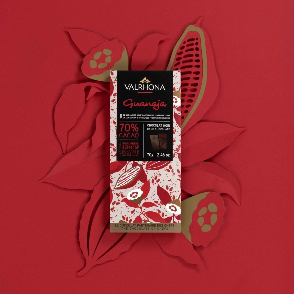Valrhona Noir Guanaja 70% Dark Chocolate Bar 70g x12