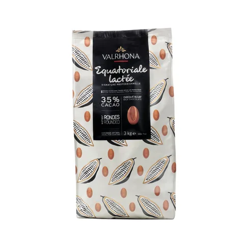 Valrhona Equatoriale Lactée 35% Milk Couverture Chocolate Feves 3kg