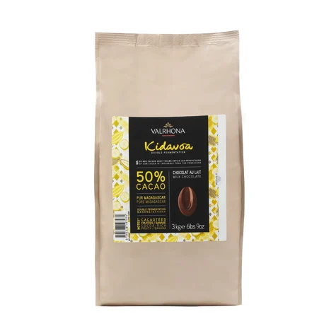 Valrhona Kidavoa 50% Milk Couverture Chocolate Feves 3kg