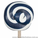 Navy Blue &amp; White Swirl Rock Candy Lollipop