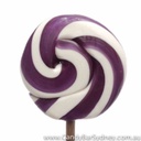 Dark Purple & White Swirl Rock Candy Lollipop