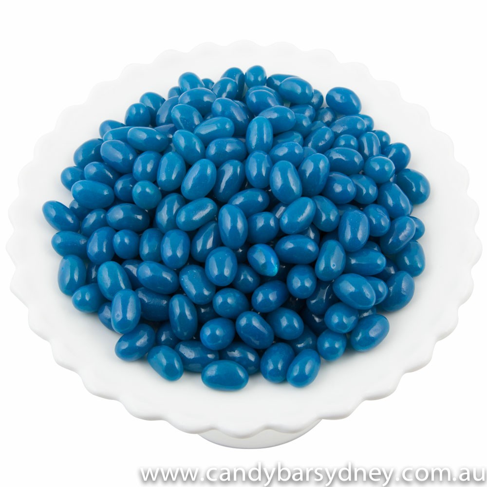 Dark Blue Mini Jelly Beans 1kg - 12kg (1kg Bag)