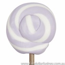 Light Purple & White Swirl Rock Candy Lollipop
