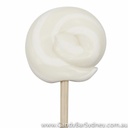 Ivory and White Swirl Rock Candy Lollipop