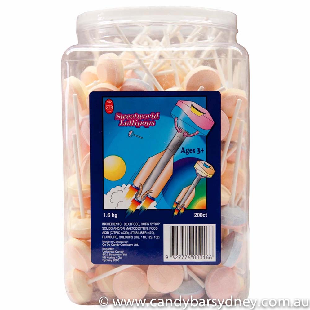 Sweetworld Sherbet Lollipops 200 (1 Jar)