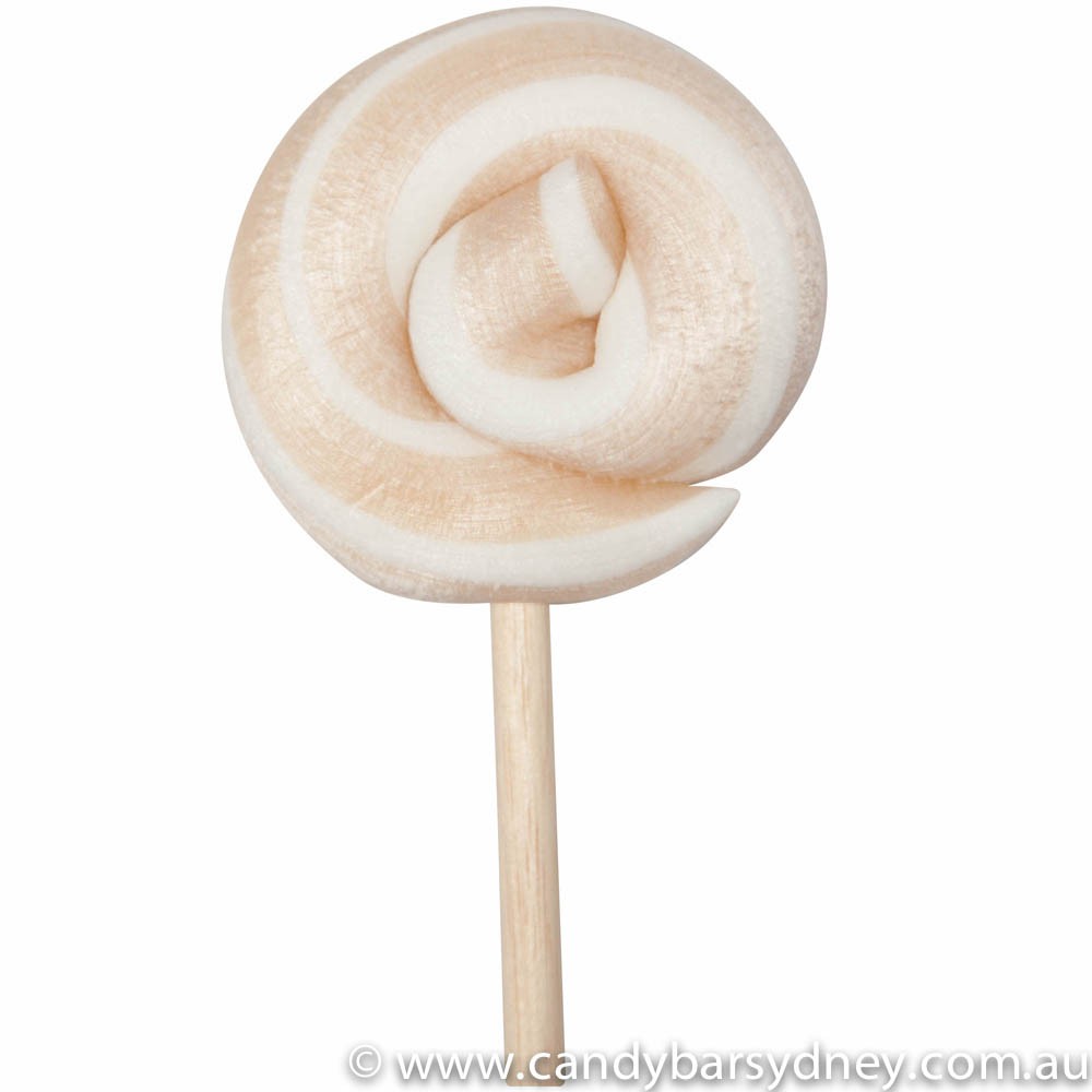 Gold and White Swirl Rock Candy Lollipop