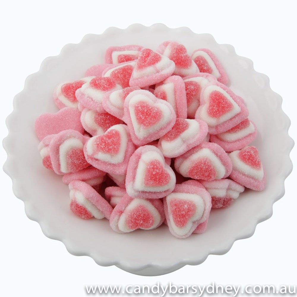 Pink Triple Hearts 1kg (1kg Bag)