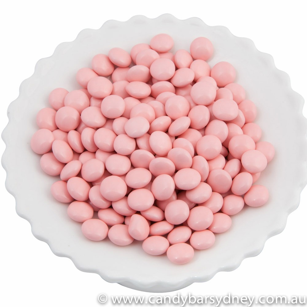 Pink Chocolate Buttons 1kg - 8kg (1kg Bag)