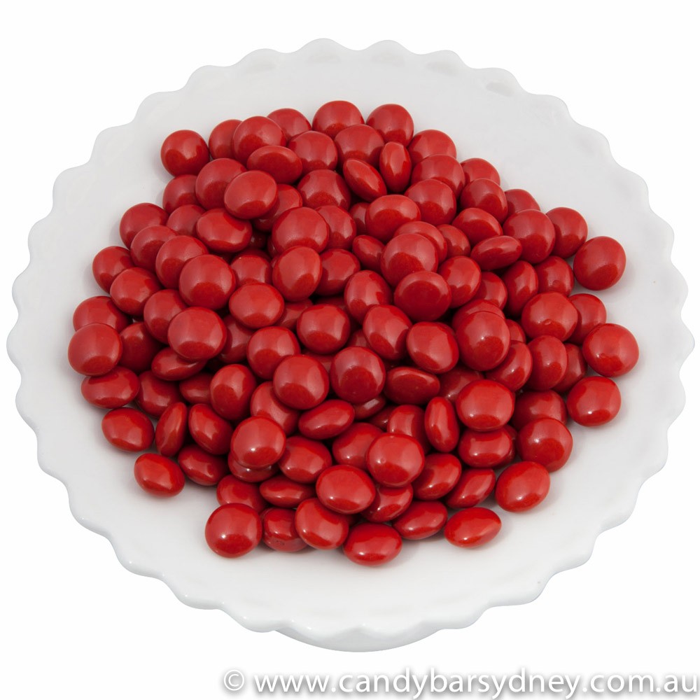 Red Chocolate Buttons 1kg - 8kg (1kg Bag)