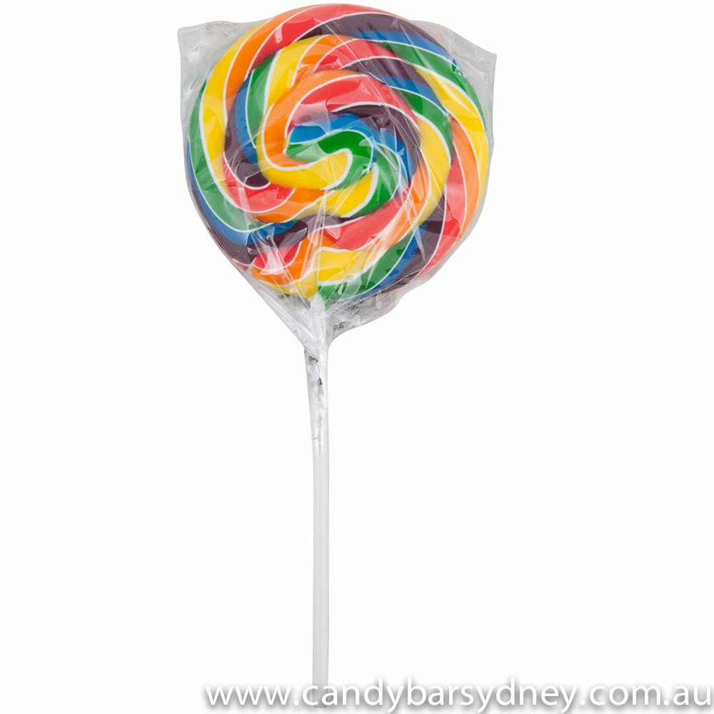 Rainbow Swirl Lollipops 85g 24 Pack (1 Pack)