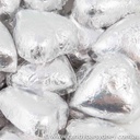 Silver Belgian Chocolate Hearts 500g - 5kg (500g Bag)