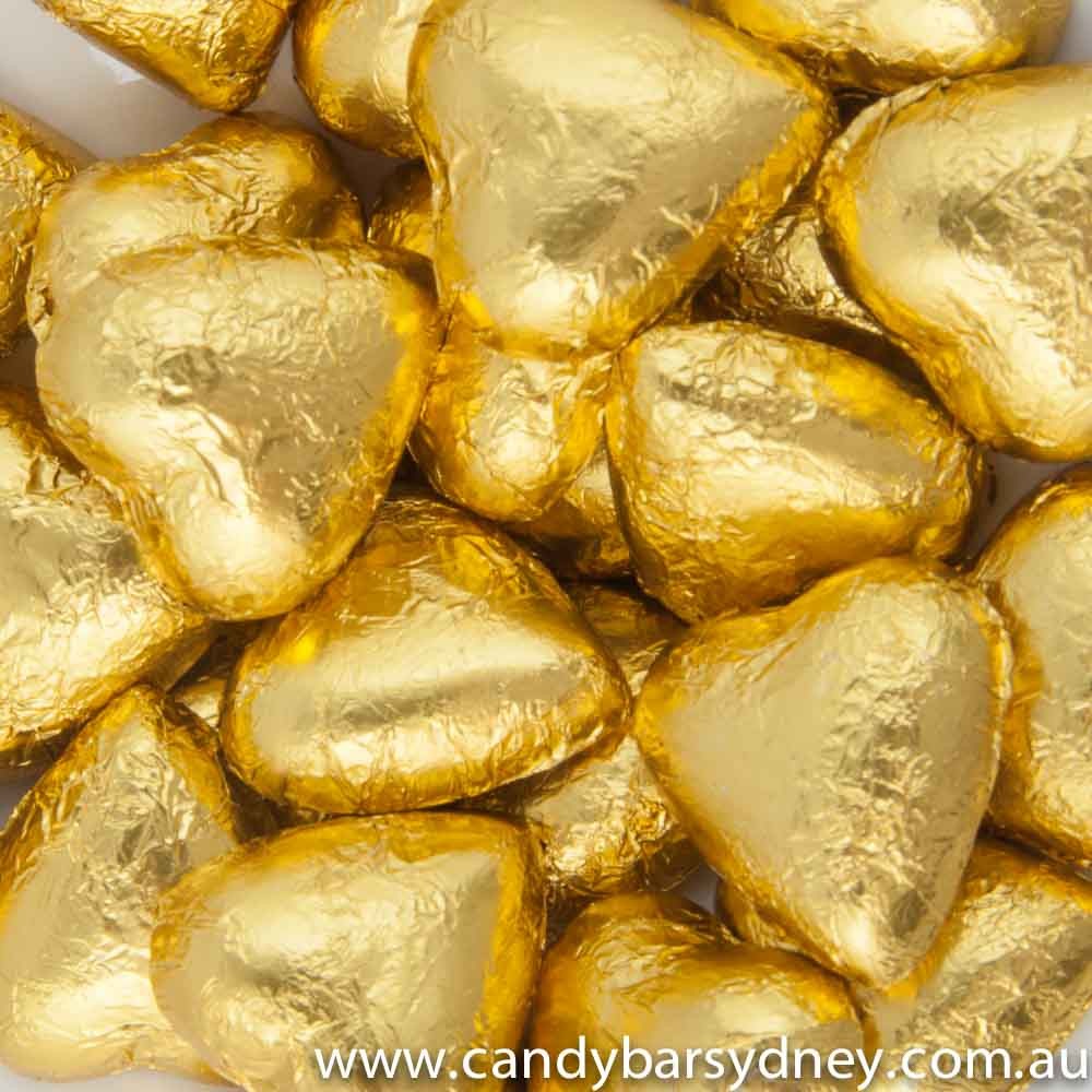 Gold Belgian Chocolate Hearts 500g - 5kg