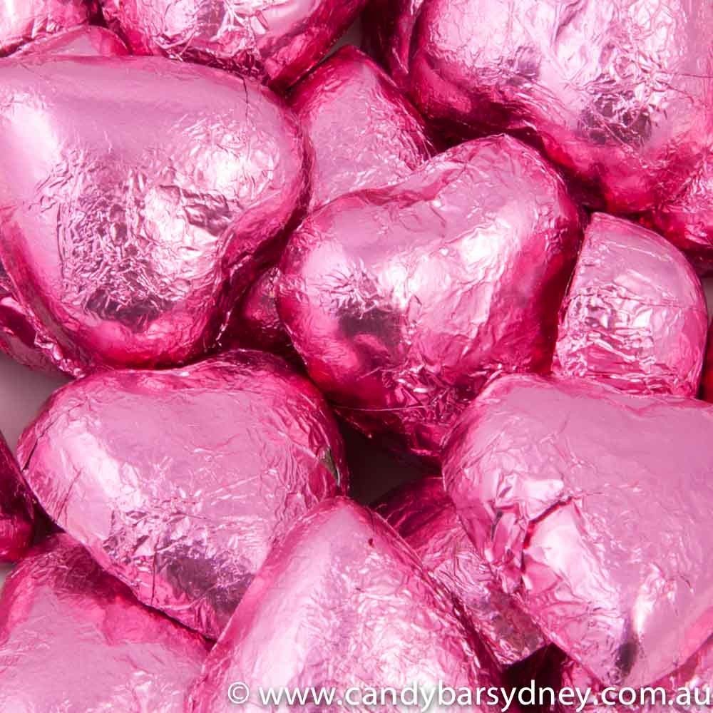 Pink Belgian Chocolate Hearts 500g - 5kg (500g Bag)