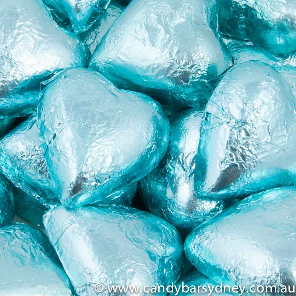 Ice Blue Belgian Chocolate Hearts 500g - 5kg