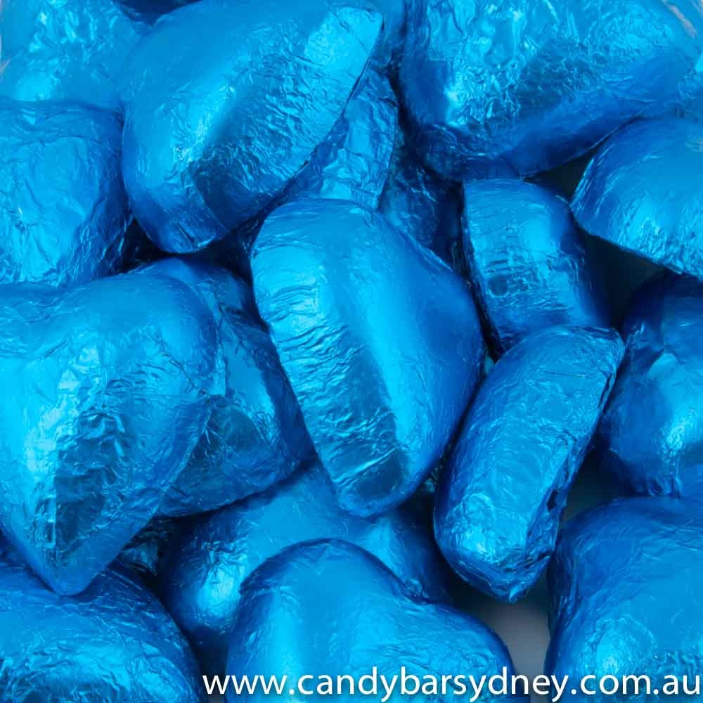 Royal Blue Belgian Chocolate Hearts 500g - 5kg (500g Bag)