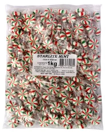 Christmas Starlite Mints Pinwheels 1kg