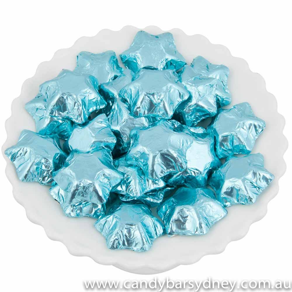 Ice Blue Belgian Chocolate Stars 500g - 5kg (500g Bag)