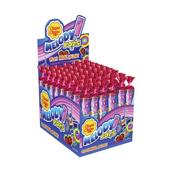 Chupa Chups Melody Pop Strawberry 15g x 48 (1 Box)