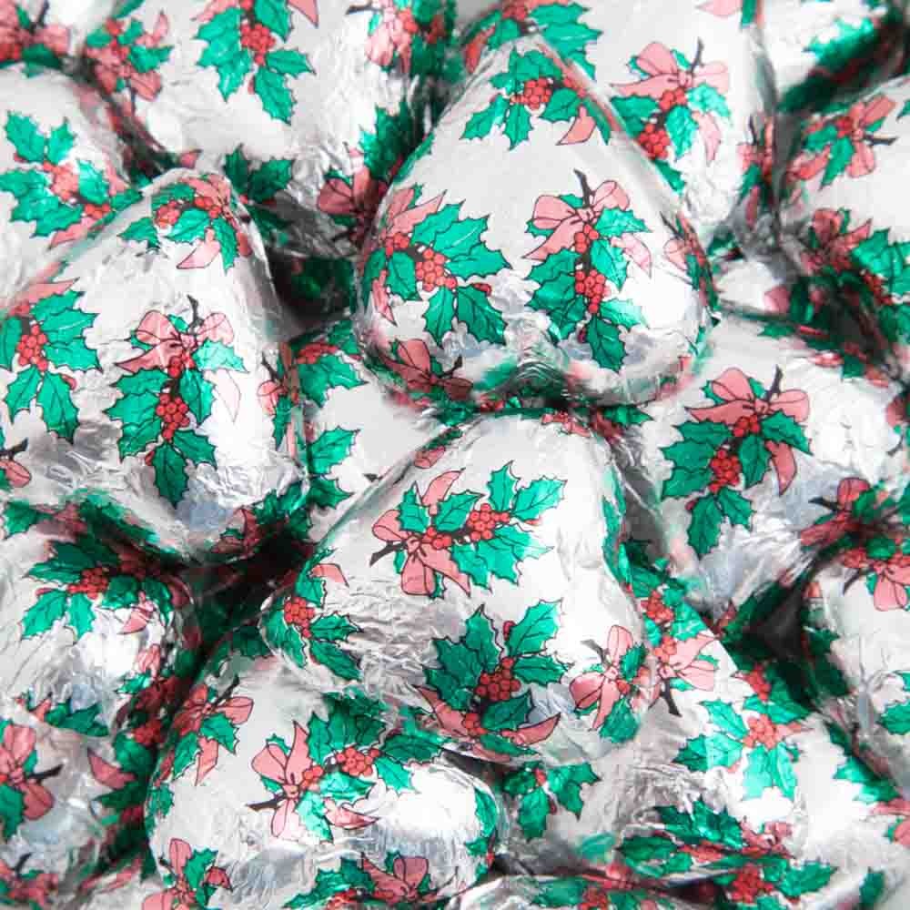 Silver Christmas Belgian Chocolate Hearts 500g - 5kg (500g Bag)