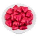 Fuchsia Pink Belgian Chocolate Hearts 500g - 5kg (500g Bag)